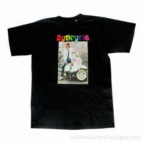 Heat-transfer Printed 180g Cotton Men's T-shirt, Various Colors Available